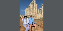 Catherine and David Edwards in Greece