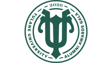 Tulane University Alumni Awards Gala 2026 logo with stylized 'TU' emblem.