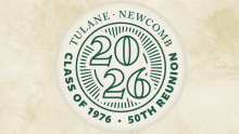 Tulane Newcomb Class of 1976, 50th Reunion 2026 logo.